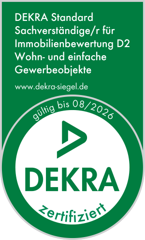 DEKRA Siegel - DEKRA zertifizierter Sachverständiger für Immobilienbewertung D2
